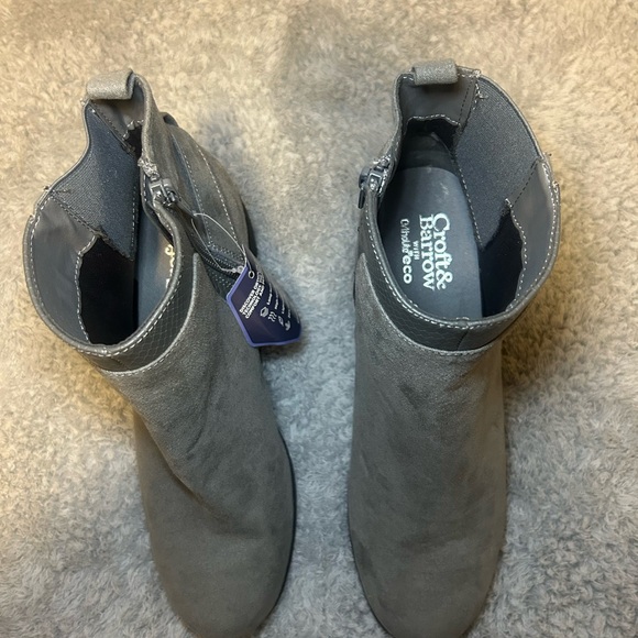 NEW Croft & Barrow Ortholite Suede Gray Ankle Boots Women’s, Size 8M - Picture 7 of 16